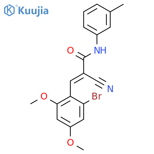 (E)-3-(2-Bromo-4,6-dimethoxyphenyl)-2-cyano-N-(3-methylphenyl)prop-2-enamide structure