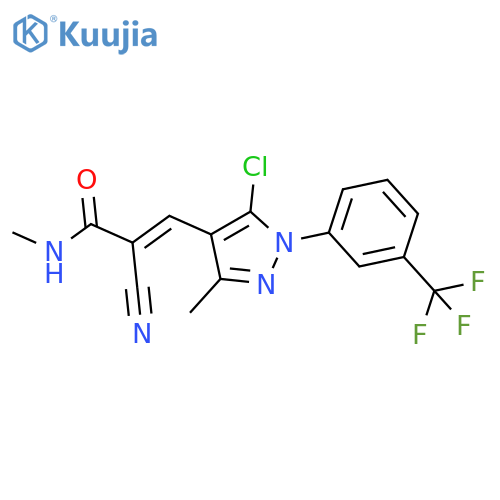 2-Propenamide, 3-[5-chloro-3-methyl-1-[3-(trifluoromethyl)phenyl]-1H-pyrazol-4-yl]-2-cyano-N-methyl- structure