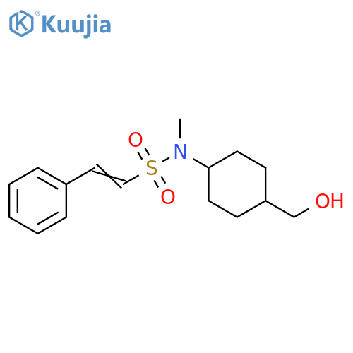 N-[4-(Hydroxymethyl)cyclohexyl]-N-methyl-2-phenylethenesulfonamide structure