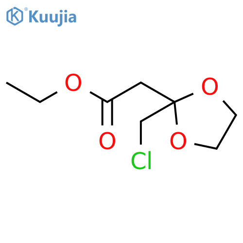 ethyl 2-2-(chloromethyl)-1,3-dioxolan-2-ylacetate structure