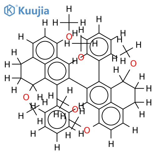 2,2',3,3'-Tetrahydro-3,3',6,6',7,7'-hexamethoxy-4,4'-diphenyl-5,5'-bi-1H-phenalene, structure