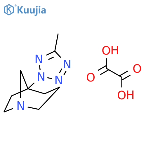 1-Azabicyclo[3.2.1]octane, 5-(5-methyl-2H-tetrazol-2-yl)-, ethanedioate(1:1) structure