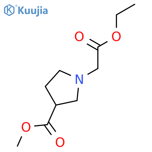 Methyl 1-(2-ethoxy-2-oxoethyl)pyrrolidine-3-carboxylate structure