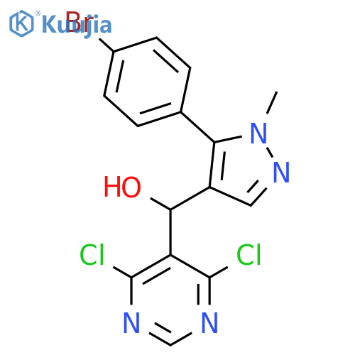 [5-(4-Bromophenyl)-1-methyl-1H-pyrazol-4-yl](4,6-dichloro-5-pyrimidinyl)methanol structure