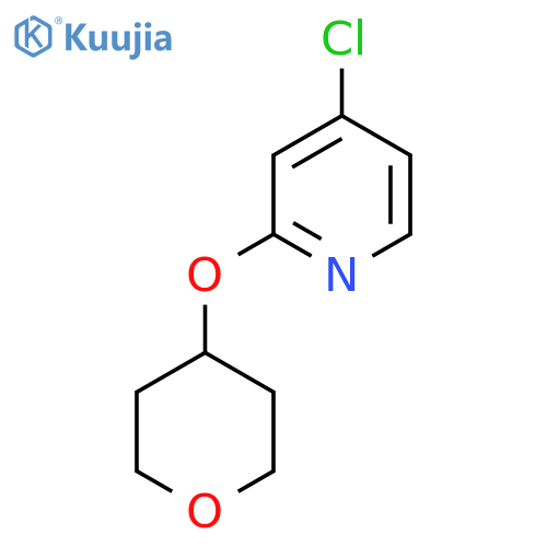 4-Chloro-2-(tetrahydro-2H-pyran-4-yloxy)pyridine structure