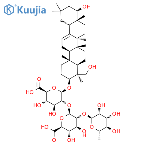 (2S,3S,4S,5R,6R)-6-[[(3S,4S,4Ar,6aR,6bS,8aR,9R,12aS,14aR,14bR)-9-hydroxy-4-(hydroxymethyl)-4,6a,6b,8a,11,11,14b-heptamethyl-1,2,3,4a,5,6,7,8,9,10,12,12a,14,14a-tetradecahydropicen-3-yl]oxy]-5-[(2R,3R,4S,5S,6S)-6-carboxy-4,5-dihydroxy-3-[(2S,3R,4R,5R,6S)-3,4,5-trihydroxy-6-methyloxan-2-yl]oxyoxan-2-yl]oxy-3,4-dihydroxyoxane-2-carboxylic acid structure