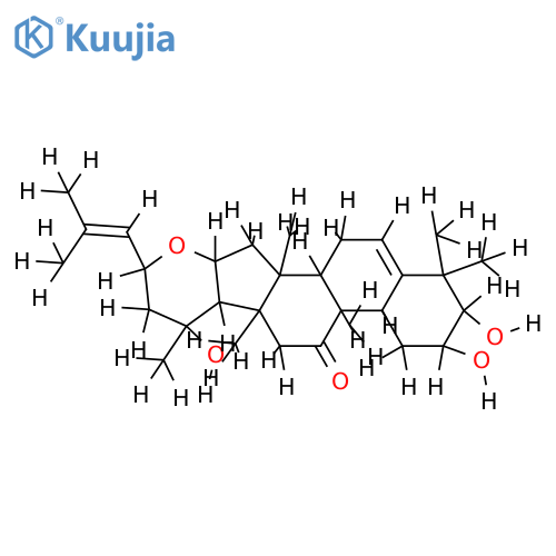 16alpha,23alpha-epoxy-2beta,3beta,20beta-trihydroxy-10alpha,23alpha-cucurbit-5,24-dien-11-one structure