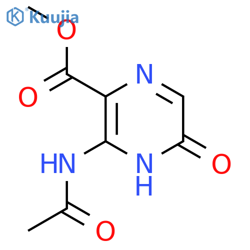 3-Acetylamino-5-oxo-4,5-dihydro-pyrazine-2-carboxylic acid methyl ester structure
