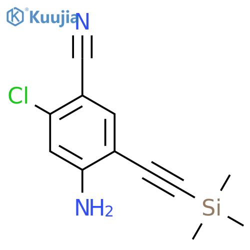 4-Amino-2-chloro-5-[(trimethylsilyl)ethynyl]benzonitrile structure