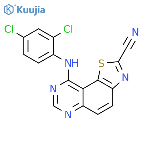 9-(2,4-dichlorophenyl)amino-1,3thiazolo5,4-fquinazoline-2-carbonitrile structure