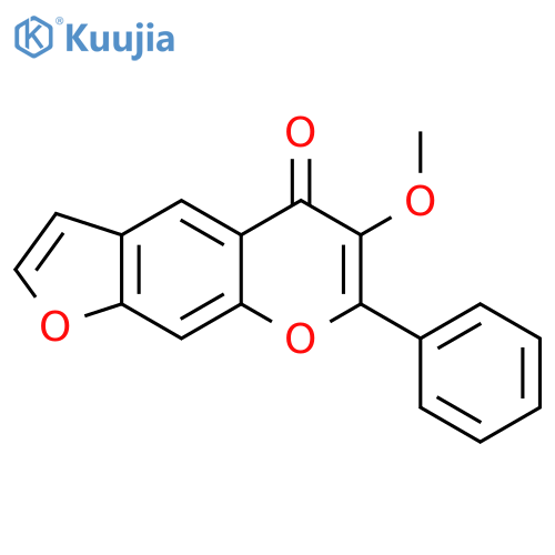 6-Methoxy-7-phenyl-furo[3,2-g]chromen-5-on structure