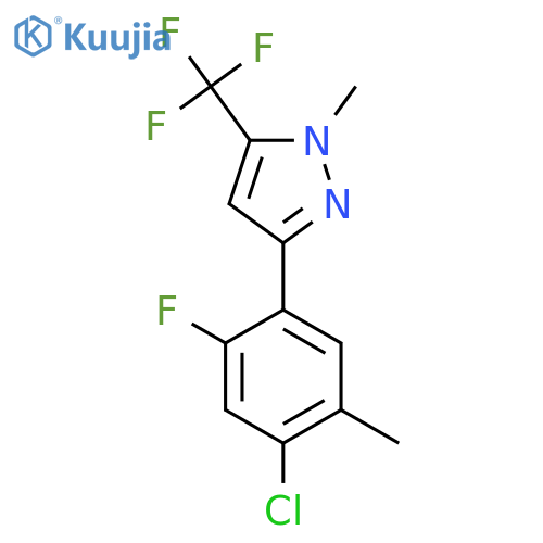 3-(4-Chloro-2-fluoro-5-methylphenyl)-1-methyl-5-(trifluoromethyl)-1h-pyrazole structure