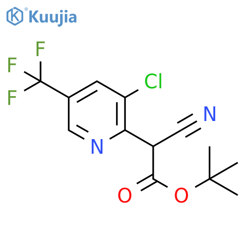 tert-butyl 2-[3-chloro-5-(trifluoromethyl)-2-pyridyl]-2-cyano-acetate structure