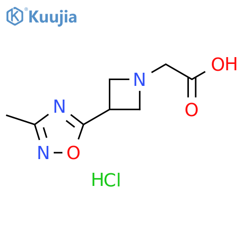 [3-(3-methyl-1,2,4-oxadiazol-5-yl)azetidin-1-yl]acetic acid hydrochloride structure