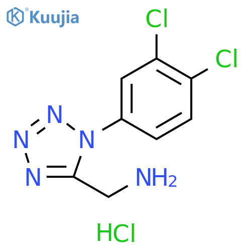 {[1-(3,4-dichlorophenyl)-1H-tetrazol-5-yl]methyl}amine hydrochloride structure