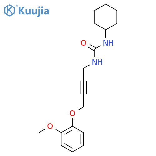 1-cyclohexyl-3-4-(2-methoxyphenoxy)but-2-yn-1-ylurea structure