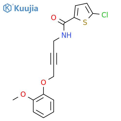 5-chloro-N-4-(2-methoxyphenoxy)but-2-yn-1-ylthiophene-2-carboxamide structure