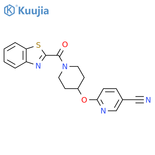 6-{[1-(1,3-benzothiazole-2-carbonyl)piperidin-4-yl]oxy}pyridine-3-carbonitrile structure