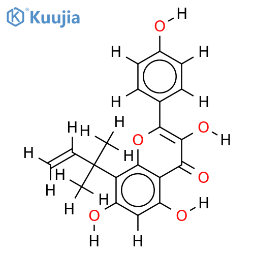 8-C-(1,1-Dimethyl-2-propen-1-yl)kaempferol structure