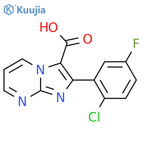 2-(2-Chloro-5-fluorophenyl)imidazo[1,2-A]pyrimidine-3-carboxylic acid structure