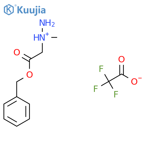 1-[2-(Benzyloxy)-2-oxoethyl]-1-methylhydrazinium trifluoroacetate structure
