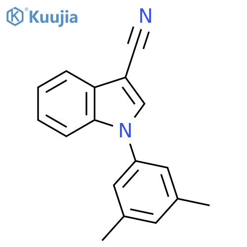 1-(3,5-Dimethylphenyl)-1H-indole-3-carbonitrile structure