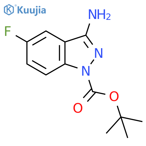 tert-butyl 3-aMino-5-fluoro-1H-indazole-1-carboxylate structure