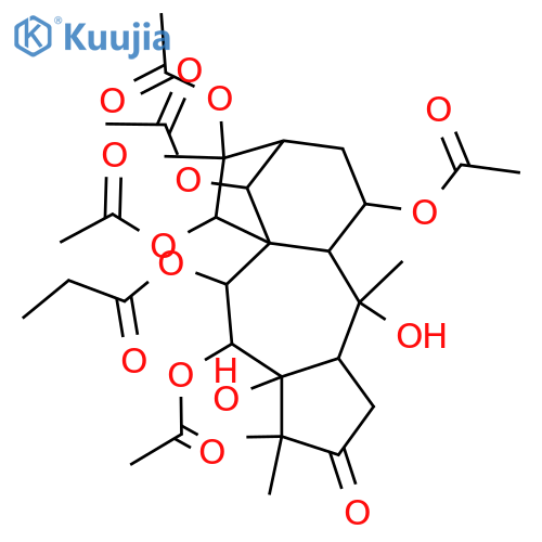 5,6,7,10,11,14,15,16-Octahydroxy-3-grayanotoxanone; (1α,5β,6β,7α,10α,11β,14β,15α,16α)-form, 7-Propanoyl, 6,11,14,15,16-penta-Ac structure