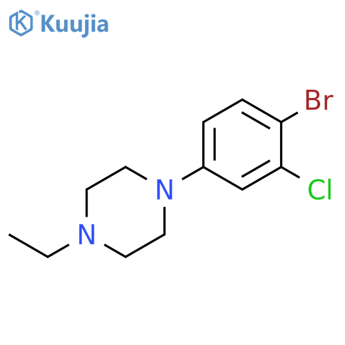 1-(4-Bromo-3-chlorophenyl)-4-ethylpiperazine structure