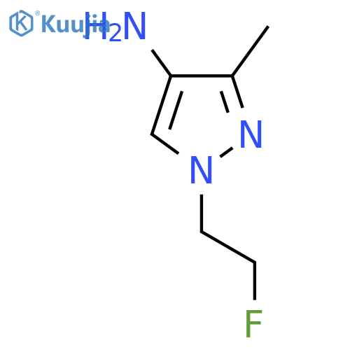 1-(2-fluoroethyl)-3-methyl-1H-pyrazol-4-amine structure