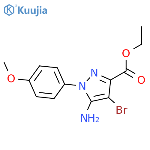 Ethyl 5-amino-4-bromo-1-(4-methoxyphenyl)pyrazole-3-carboxylate structure