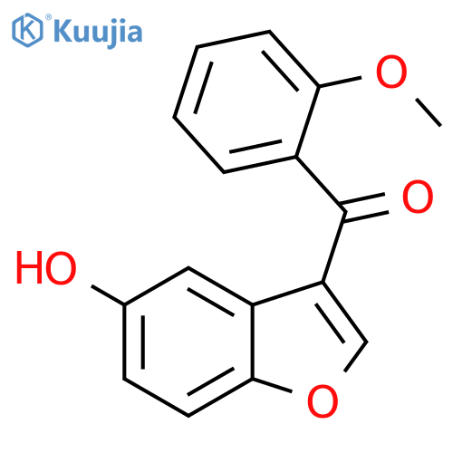 (5-Hydroxy-benzofuran-3-yl)-(2-methoxy-phenyl)-methanone structure