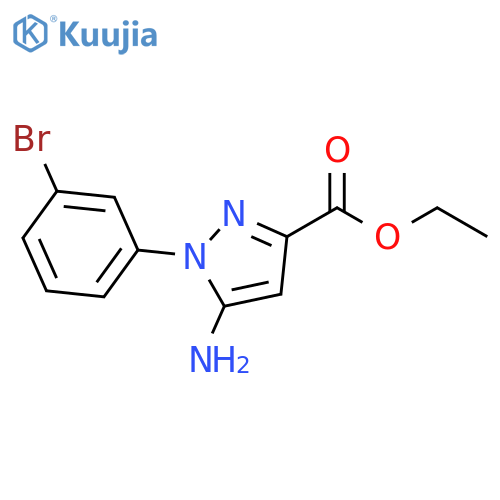 Ethyl 5-amino-1-(3-bromophenyl)pyrazole-3-carboxylate structure