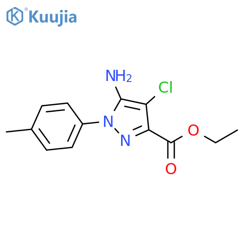 Ethyl 5-amino-4-chloro-1-(p-tolyl)pyrazole-3-carboxylate structure