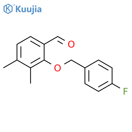 2-[(4-fluorophenyl)methoxy]-3,4-dimethylbenzaldehyde structure