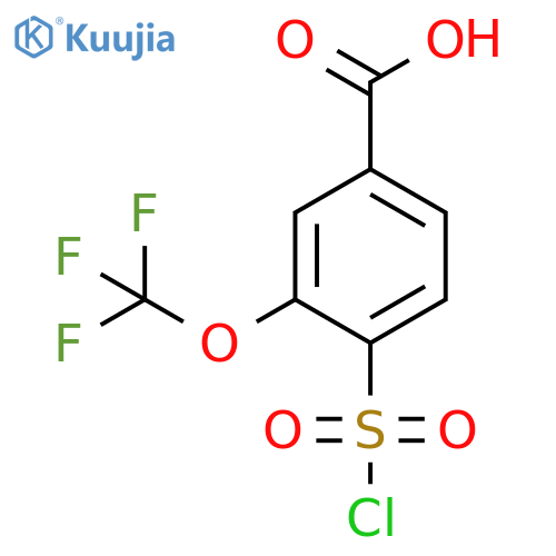 4-(chlorosulfonyl)-3-(trifluoromethoxy)benzoic acid structure