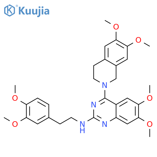 2-Quinazolinamine,4-(3,4-dihydro-6,7-dimethoxy-2(1H)-isoquinolinyl)-N-[2-(3,4-dimethoxyphenyl)ethyl]-6,7-dimethoxy- structure