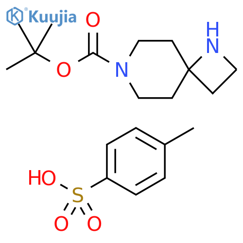 tert-butyl 1,7-diazaspiro[3.5]nonane-7-carboxylate;4-methylbenzenesulfonic acid structure