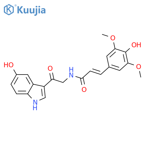 3-(Aminoacetyl)-5-hydroxy-1H-indole; Nb-(4-Hydroxy-3,5-dimethoxy-E-cinnamoyl) structure