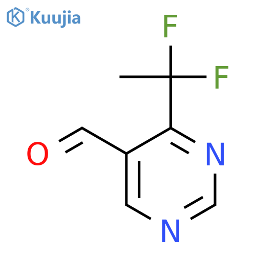 4-(1,1-Difluoro-ethyl)-pyrimidine-5-carbaldehyde structure