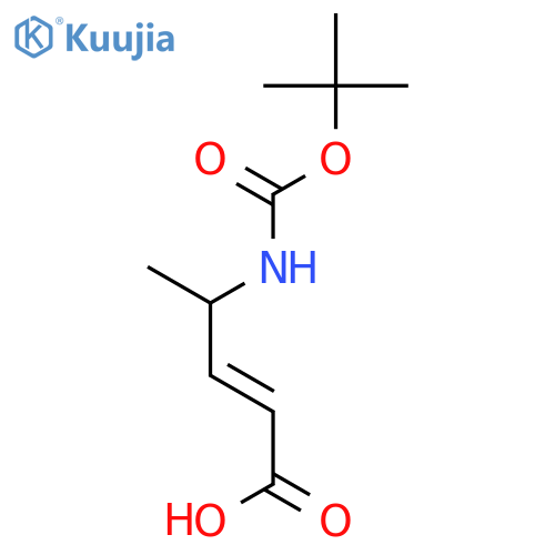 (E,4S)-4-(tert-butoxycarbonylamino)pent-2-enoic acid structure