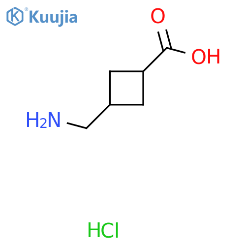 cis-3-(aminomethyl)cyclobutanecarboxylic acid;hydrochloride structure