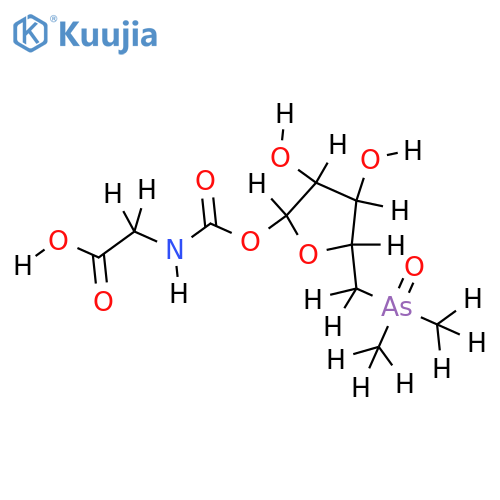 betaBETA-D-N-[[5-Deoxy-5-(demethylarsinoyl)ribofuranosyl]oxycarbonyl]glycine structure