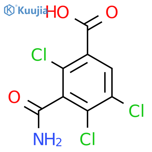 3-carbamoyl-2,4,5-trichlorobenzoic acid structure