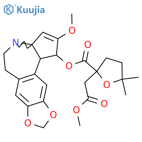 Cephalotaxine,3-[(2R)-tetrahydro-2-(2-methoxy-2-oxoethyl)-5,5-dimethyl-2-furancarboxylate] structure