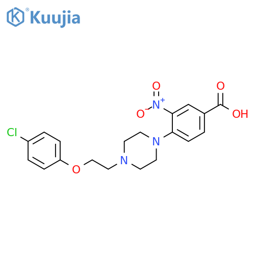 4-{4-2-(4-chlorophenoxy)ethylpiperazin-1-yl}-3-nitrobenzoic acid structure