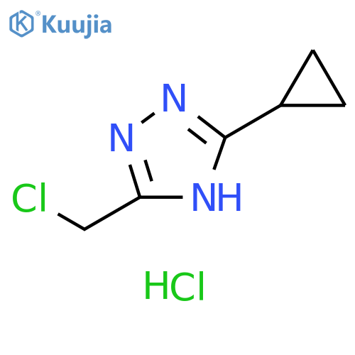5-(chloromethyl)-3-cyclopropyl-1H-1,2,4-triazole hydrochloride structure