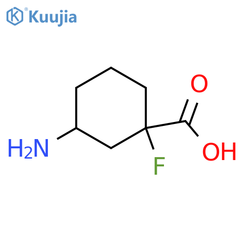 3-amino-1-fluorocyclohexane-1-carboxylic acid structure
