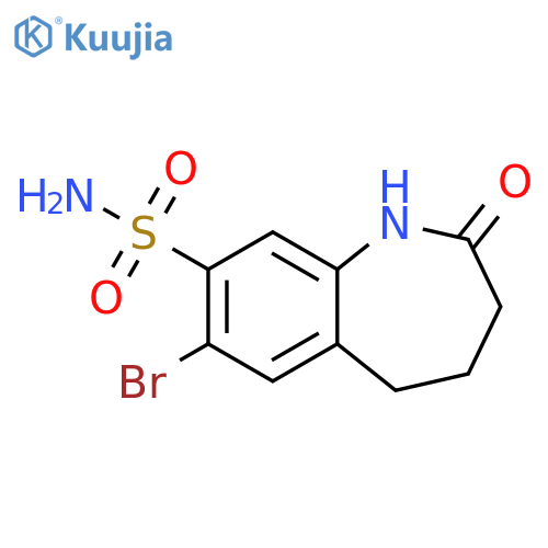 7-bromo-2-oxo-2,3,4,5-tetrahydro-1H-1-benzazepine-8-sulfonamide structure