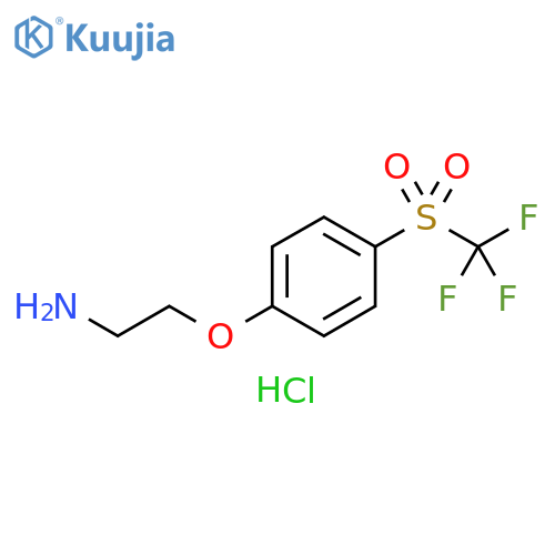 1-(2-aminoethoxy)-4-trifluoromethanesulfonylbenzene hydrochloride structure